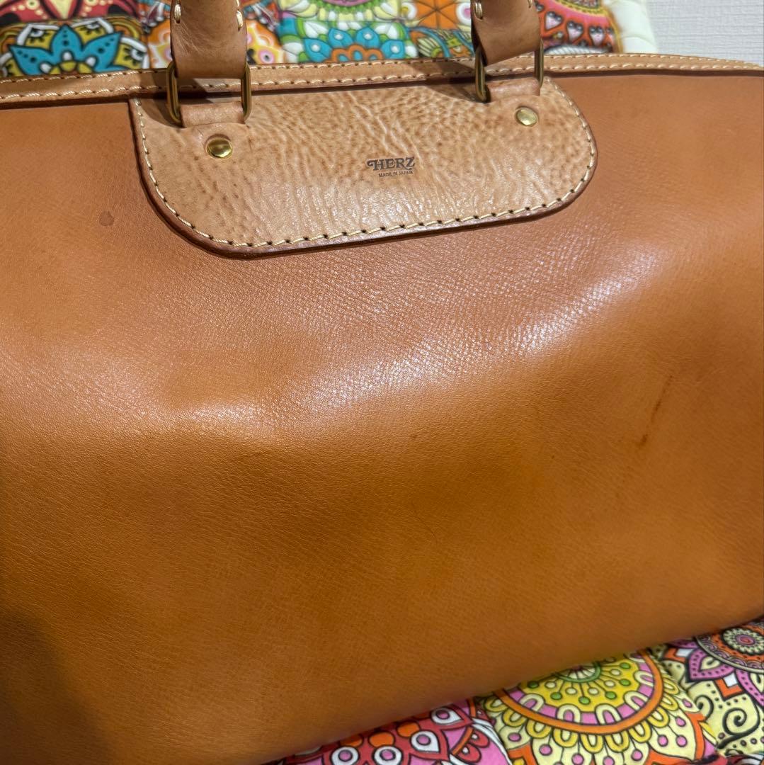 HERZ ボストンバッグ ビッグサイズ ヘルツ レザー ヌメ革