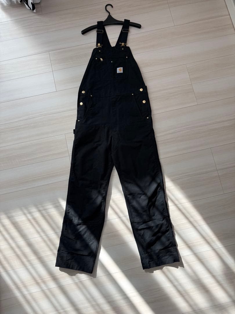 【ほぼ未使用】Carhartt カーハート オーバーオール ブラック 34×34