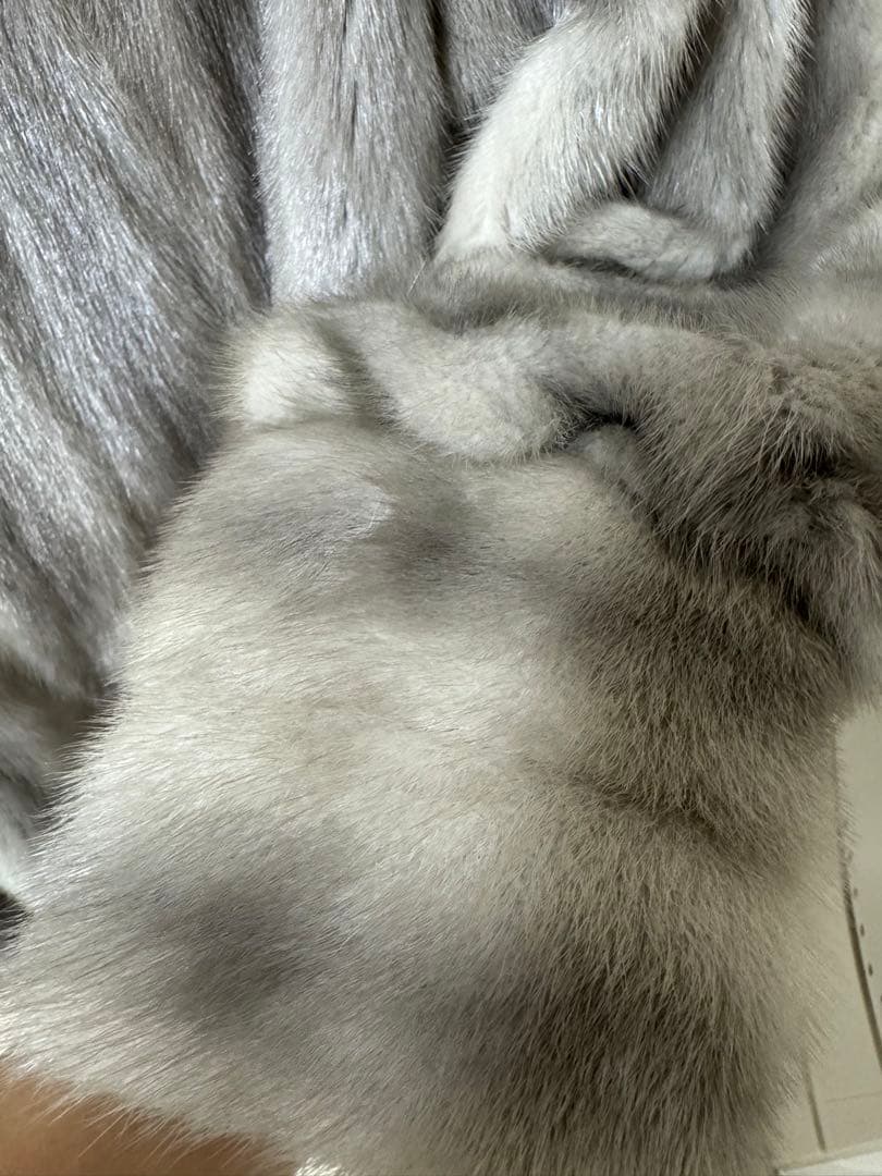 GINZA GRACE グレー 毛皮ロングコート