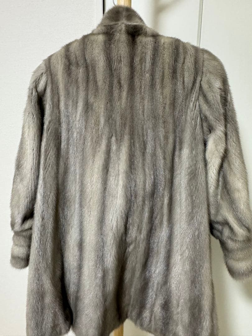 GINZA GRACE グレー 毛皮ロングコート