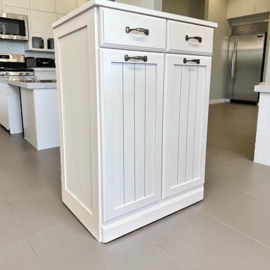 【新品・未使用】　天板タイル　ダストボックス　ゴミ箱 ホワイト