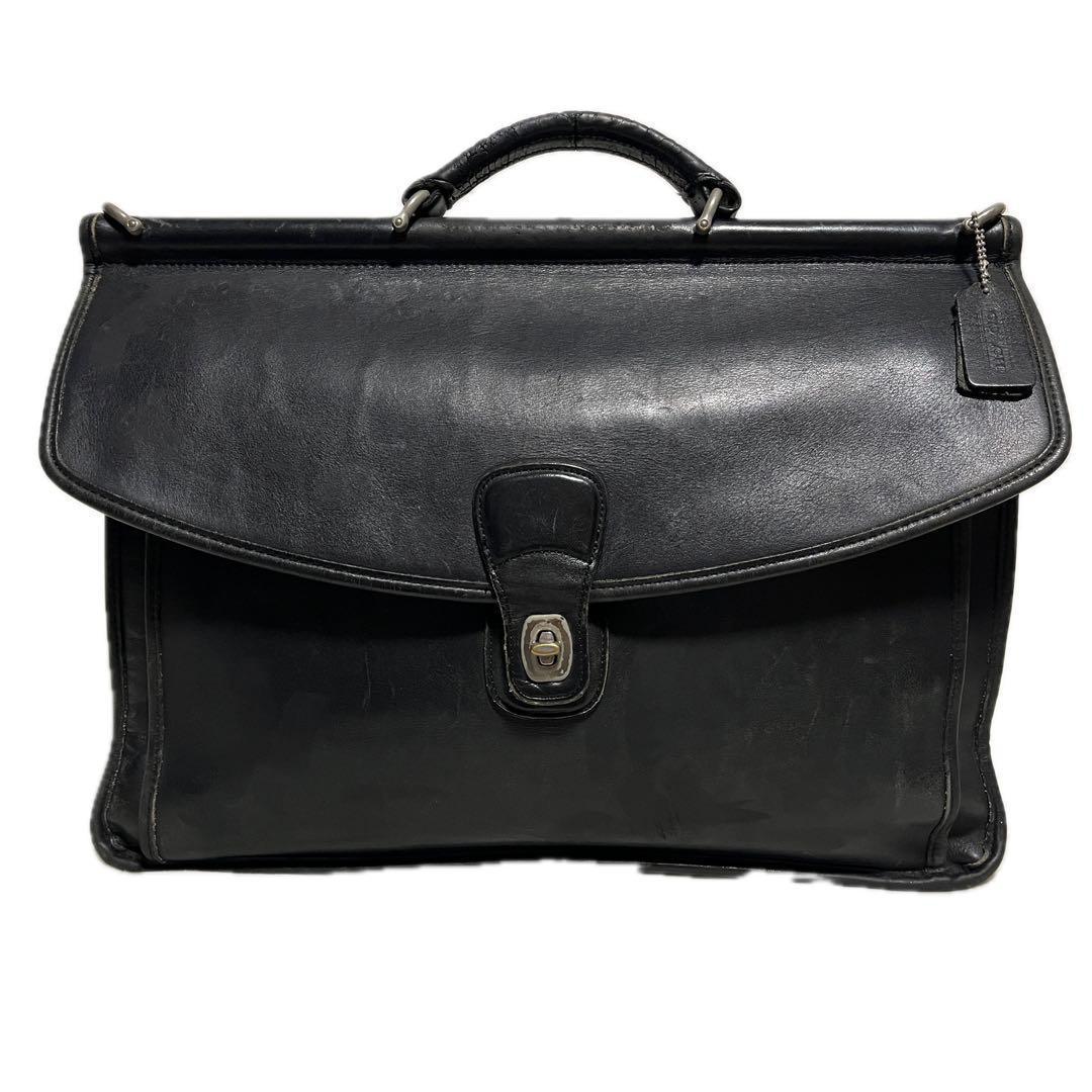 2WAY コーチ グラブタンレザー ビジネスバッグ ブラック B96