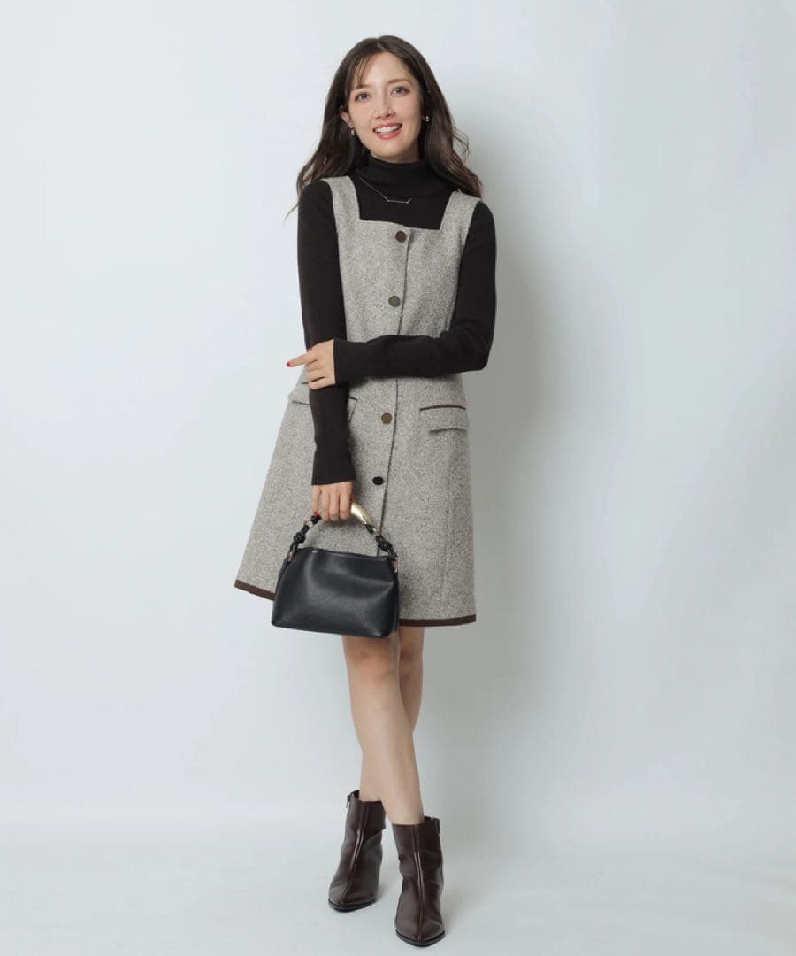 スクエアネックミニジャンスカ ワンピース アプワイザー・リッシェ