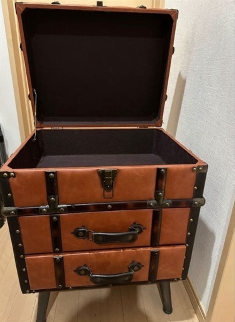 トランク型チェスト 収納ボックス レトロ ボックスチェスト ヴィンテージ風