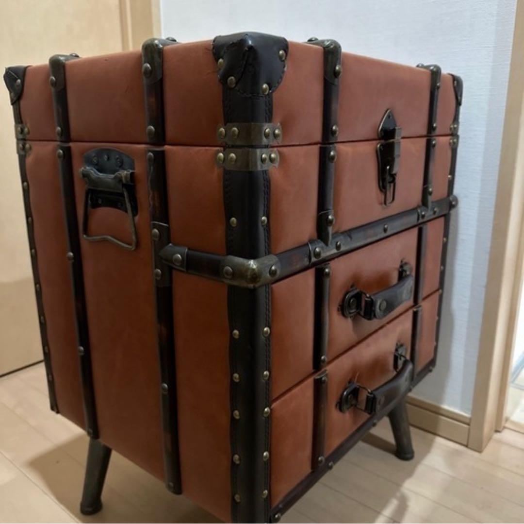 トランク型チェスト 収納ボックス レトロ ボックスチェスト ヴィンテージ風