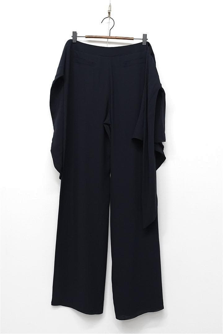 HGBT223/未使用 Chloe ストレートレッグパンツ ラッフル付き シルク