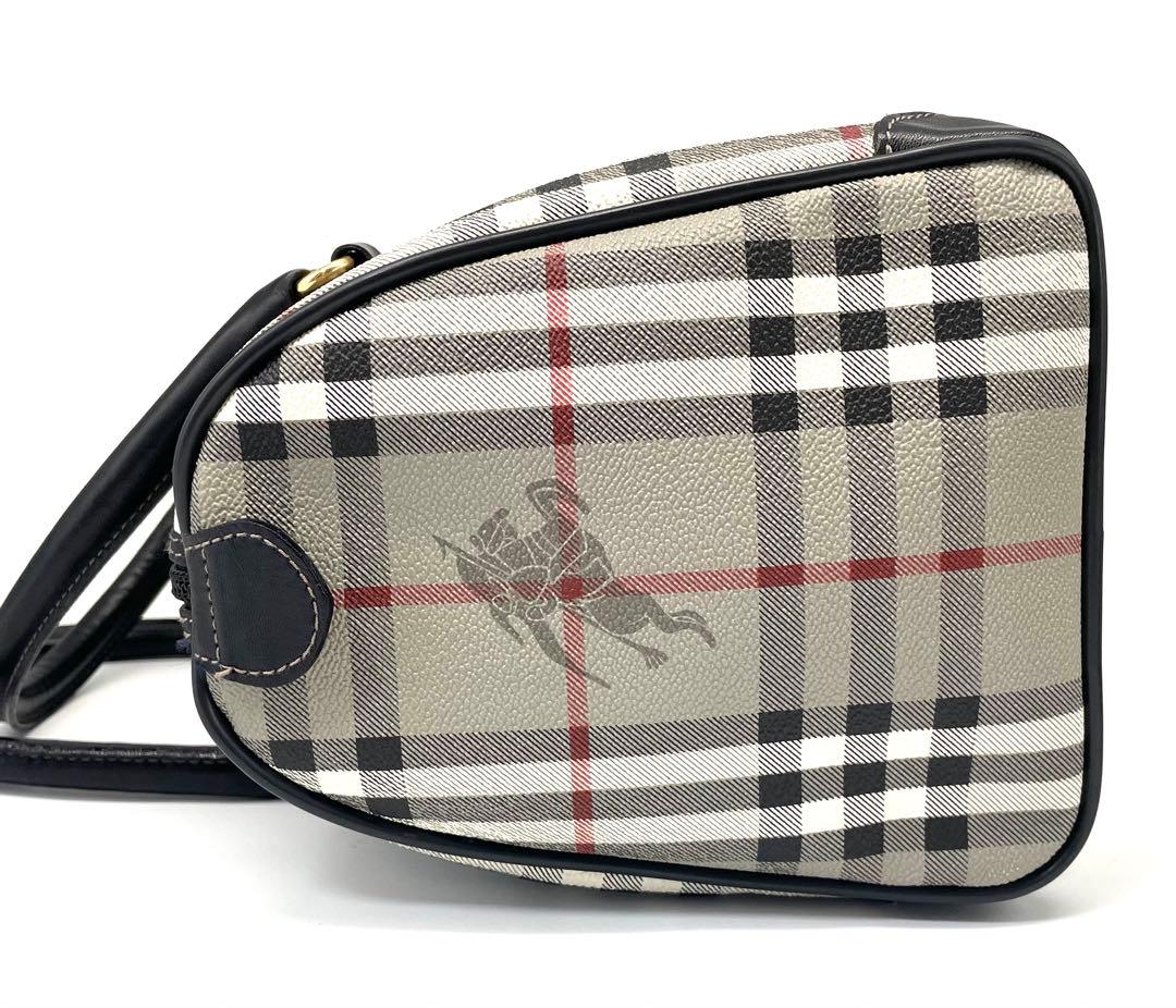 BURBERRY バーバリー ノバチェック ハンドバッグ ミニボストン グレー