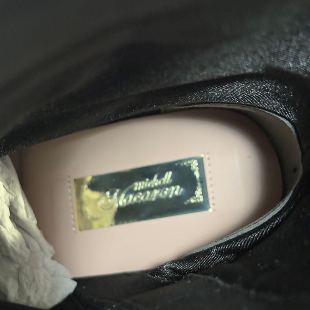 未使用 michell Macaron ミシェルマカロン バックルショートブーツ