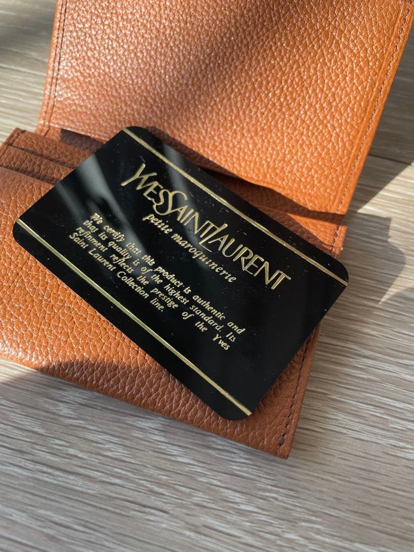 Yves Saint Laurentイブサンローラン シュリンクレザー 名刺入れ