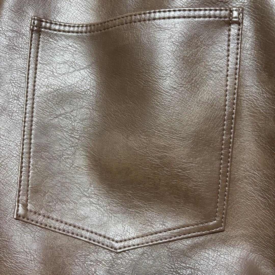 MYNE レザーパンツ ブラウン Mサイズ なぐもふうか