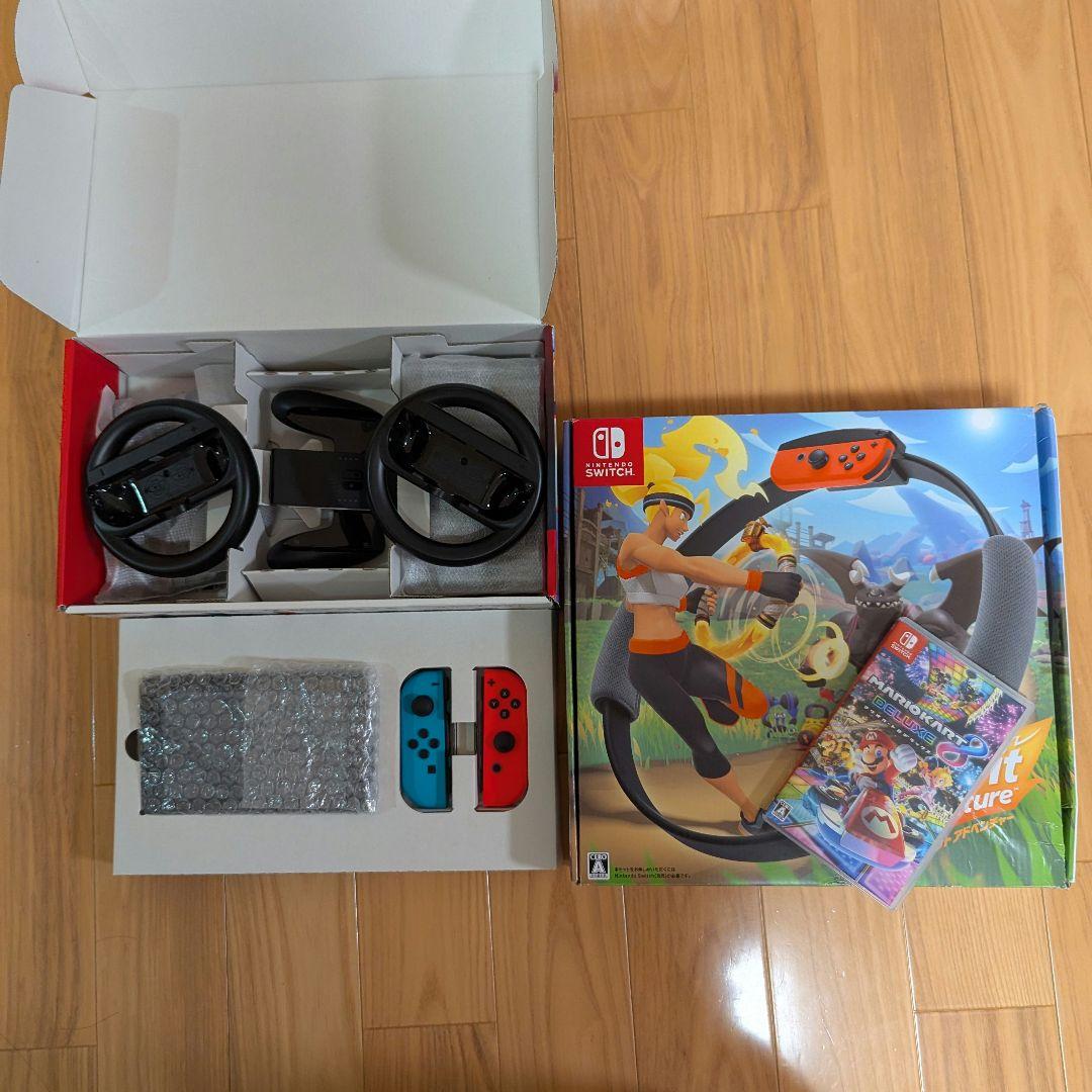 Nintendo Switch　本体　マリカー、リングフィットアドベンチャー付