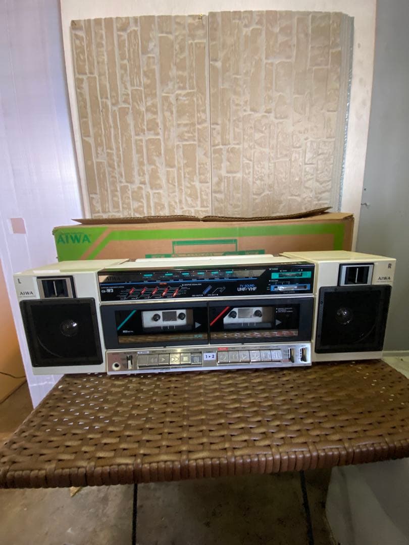 AIWA ラジカセ デュアルカセットデッキ CA-W3 アイワ　レトロ