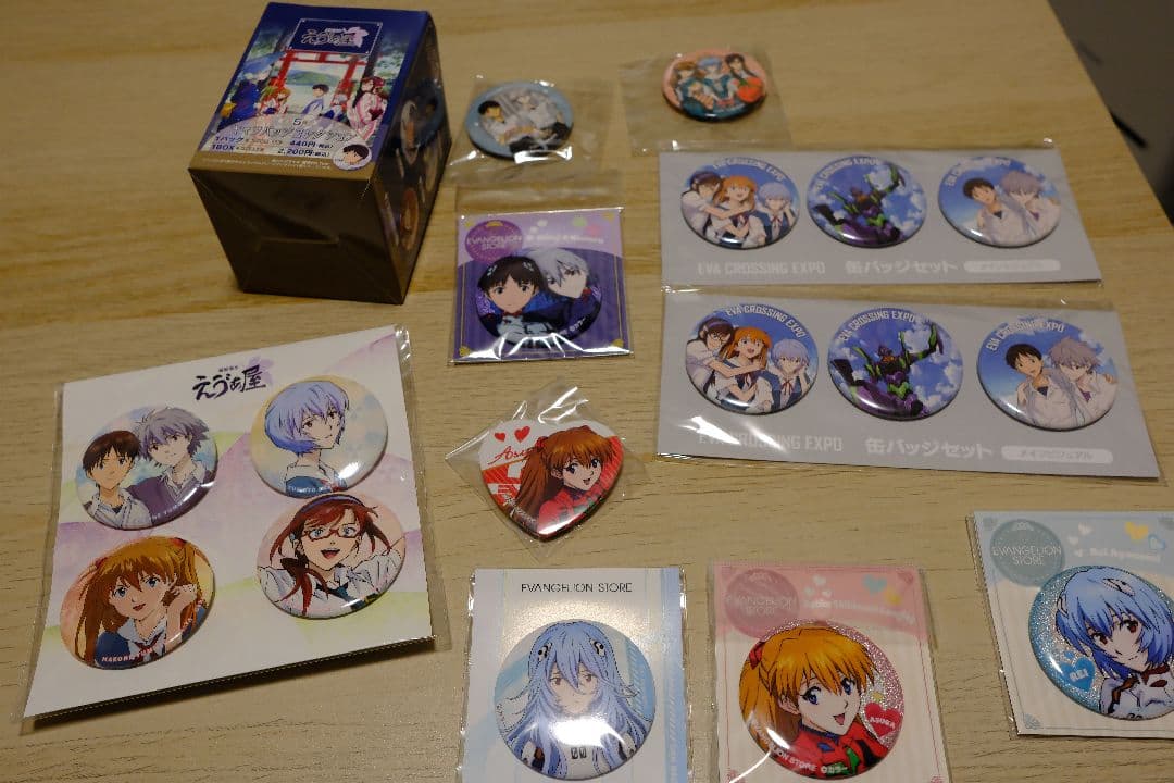 エヴァンゲリオン 缶バッジ セット 新品未開封 EVA STORE まとめ売り