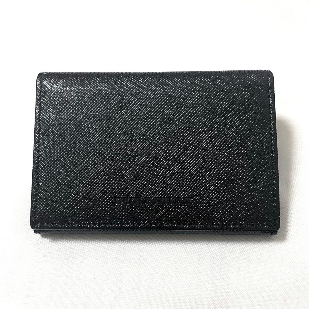 【新品未使用】BURBERRY 名刺入れ ブラック ノバチェック 型押し