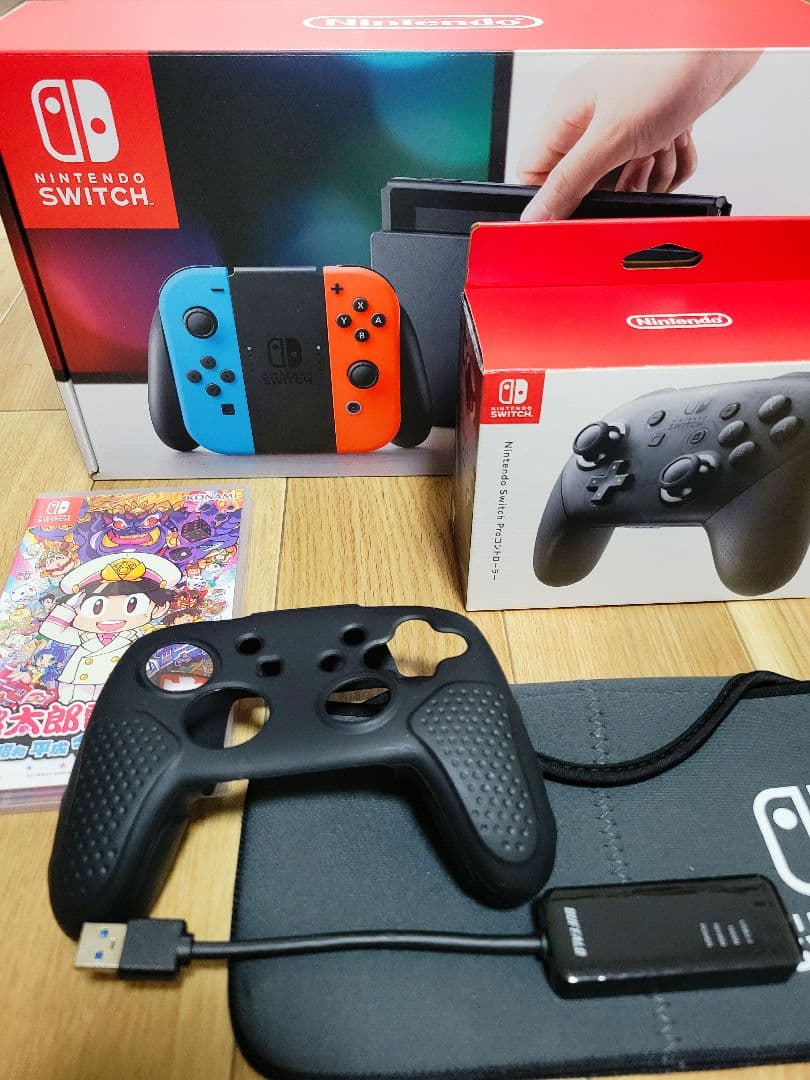 ニンテンドー スイッチ 本体+プロコン+桃鉄+ LANアダプタ + おまけ付