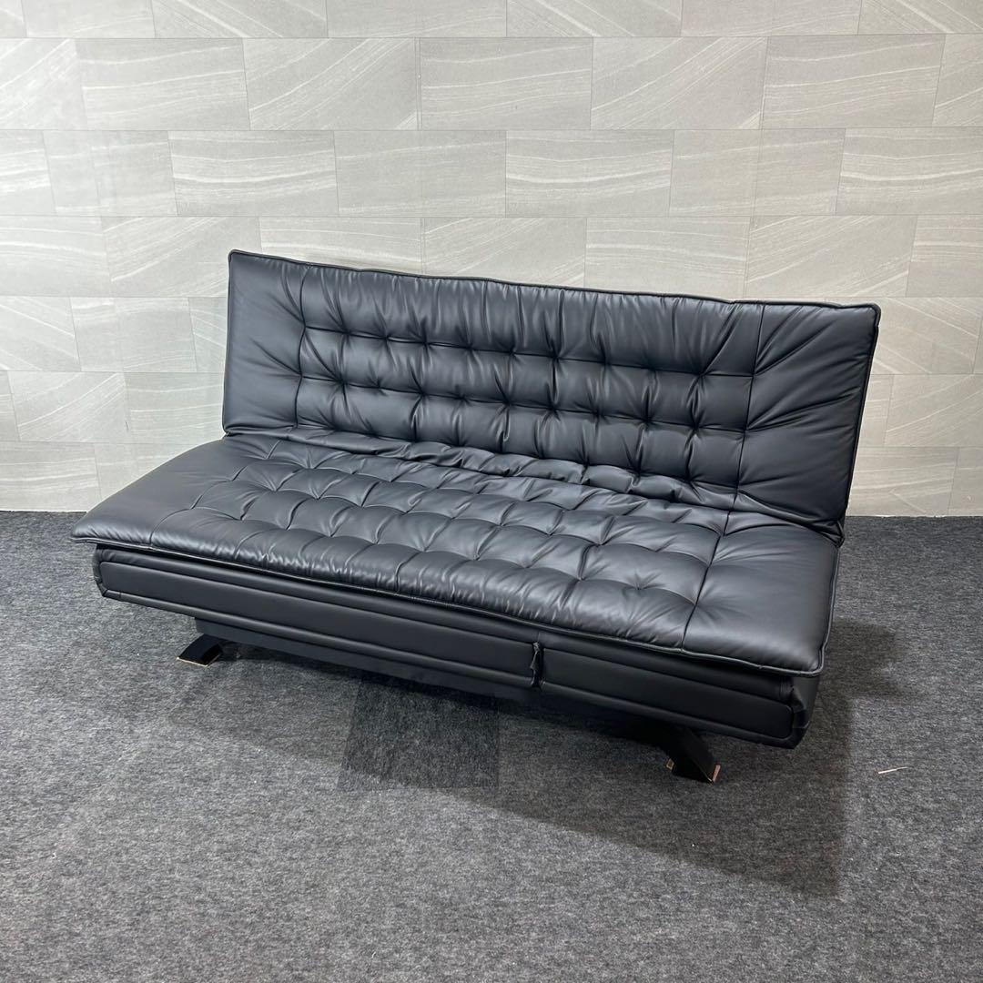 NITORI ソファベッド Nシールド ロック2 革張り おしゃれ d4256