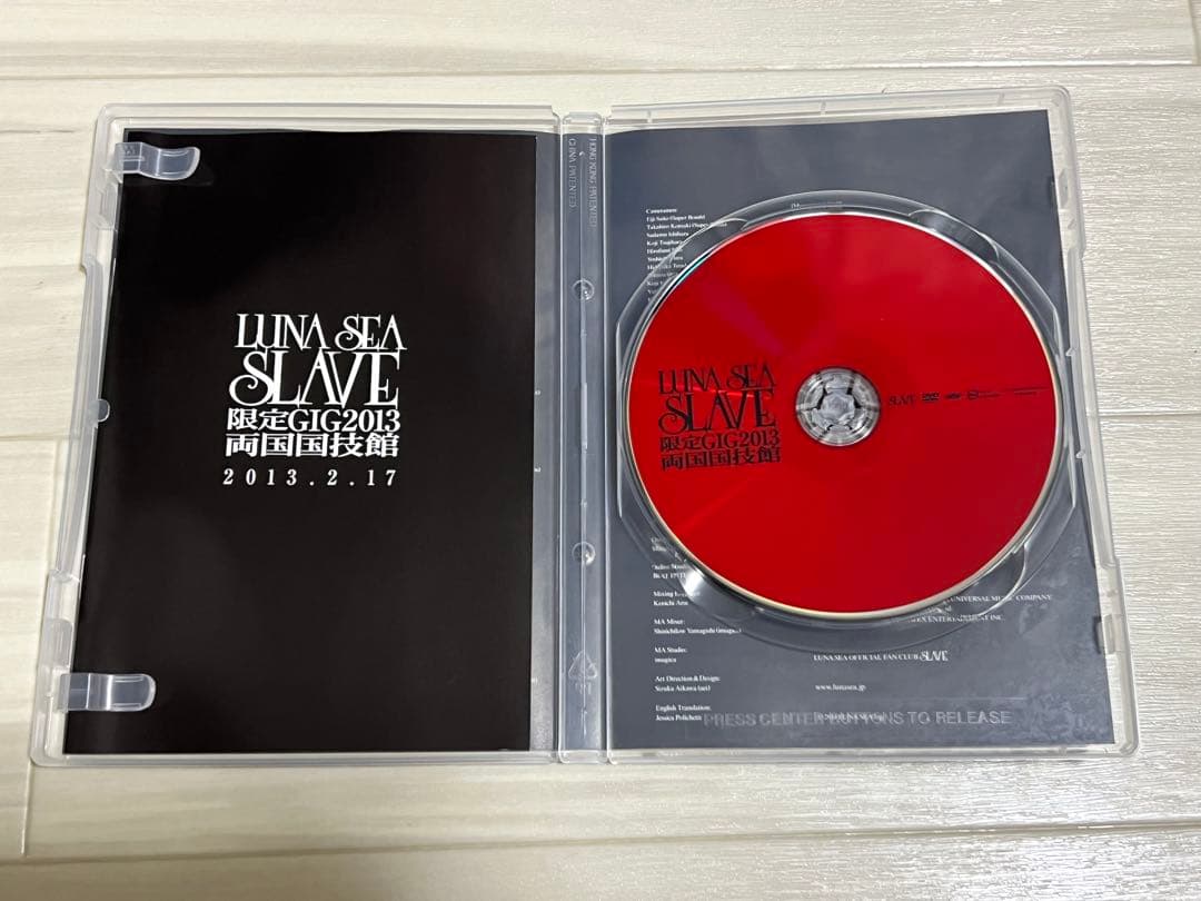 LUNA SEA SLAVE 限定 GIG 2013 両国国技館　DVD