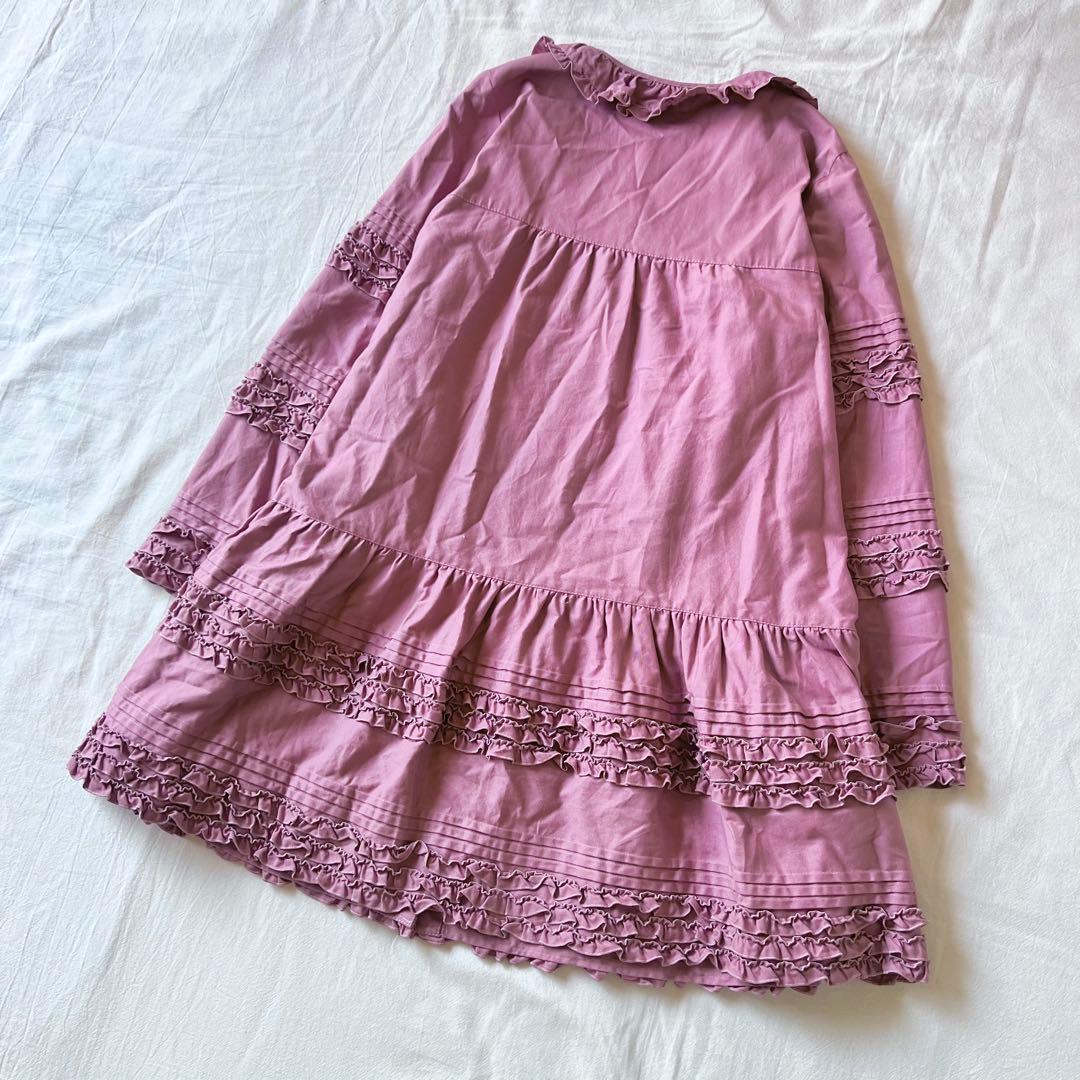 【高級】PINK HOUSE チュニック トップス フリル パープル デザイン◎