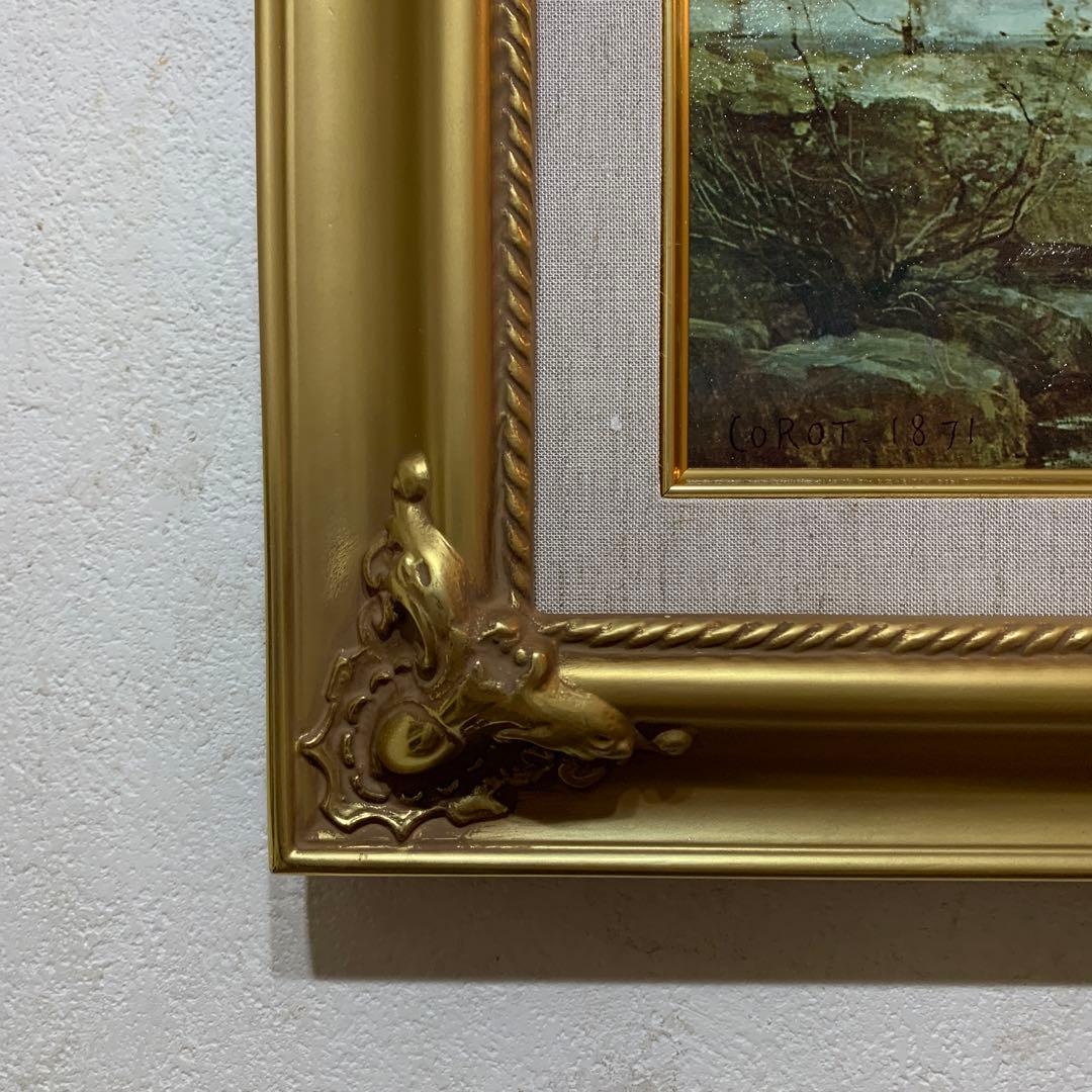 絵画　額装　世界の名画　　ジャン＝バティスト・カミーユ・コロー　F6美術工芸画