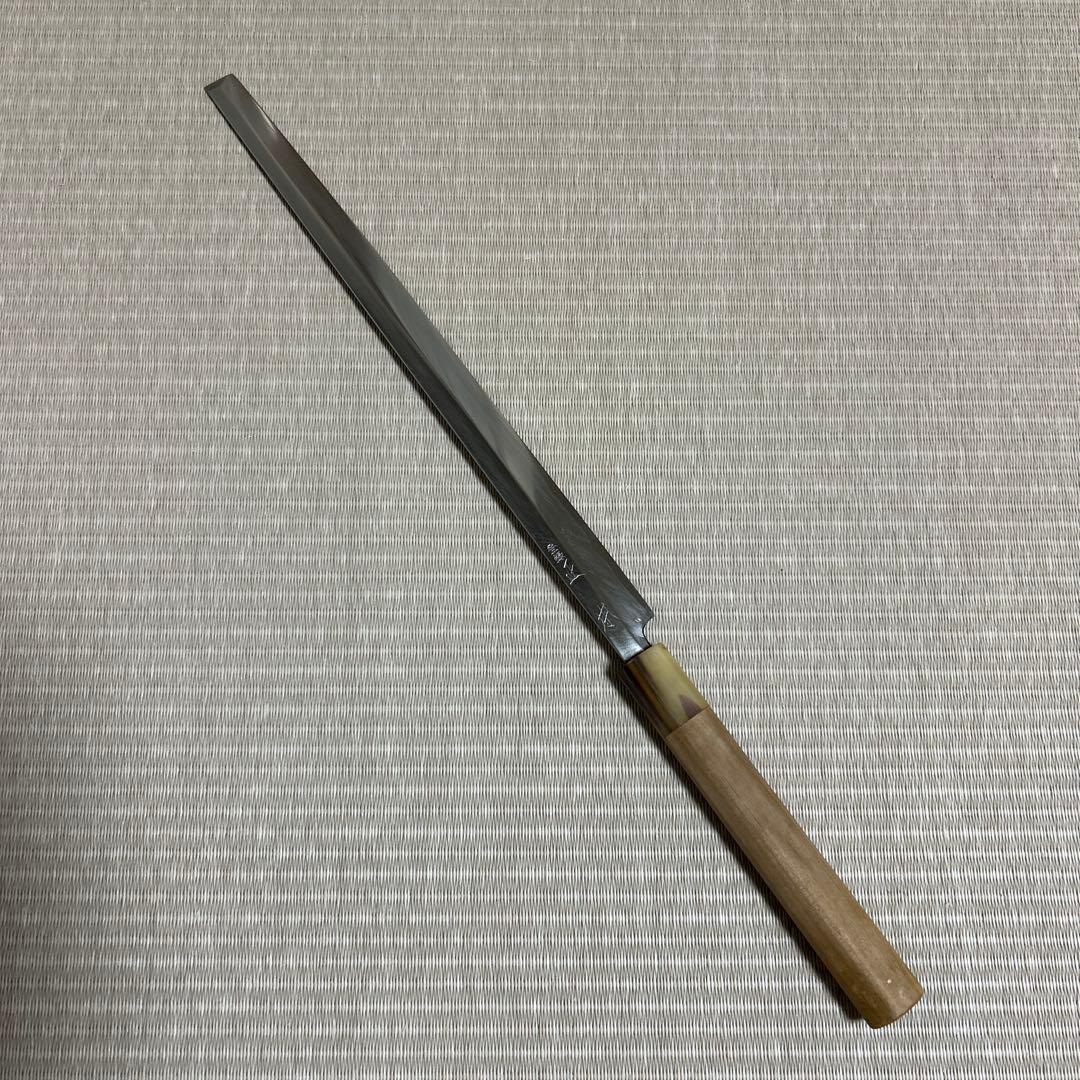 たこ引き　柳刃　包丁　和包丁　正本　白鋼　霞　蛸引　刺身包丁　白水牛柄