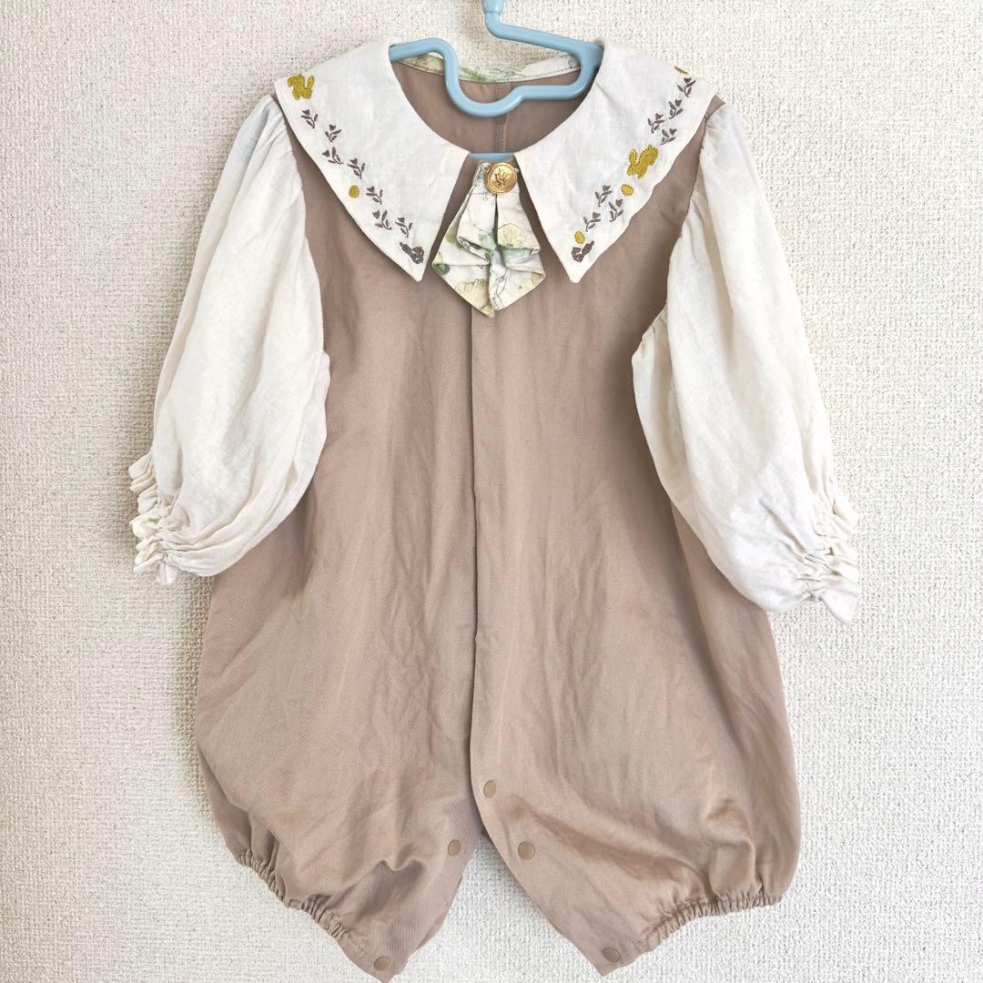 ペンギンのおしり 優しい色を着る ボタニカルロンパース