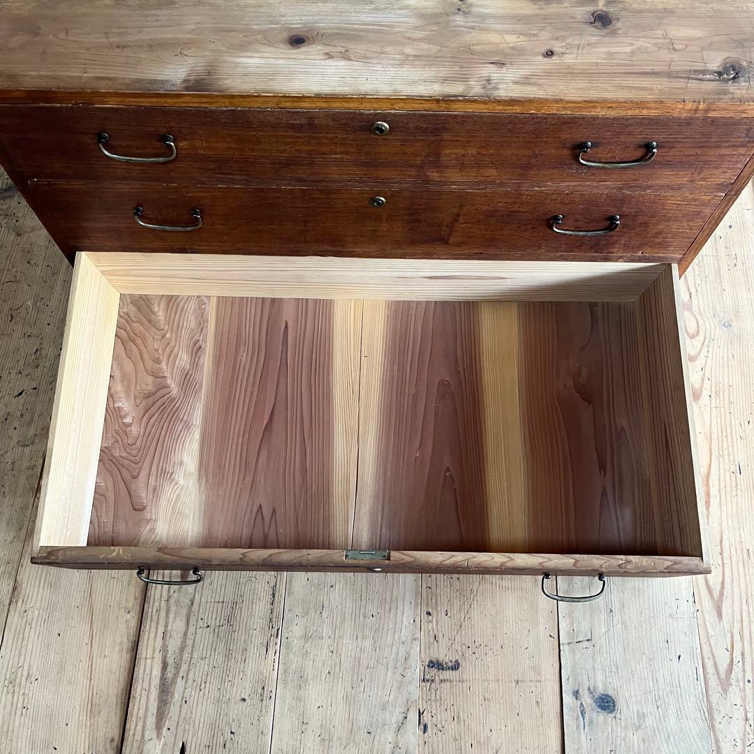 アンティーク 3段 タンス チェスト テレビ台 ローボード 展示台 無垢材