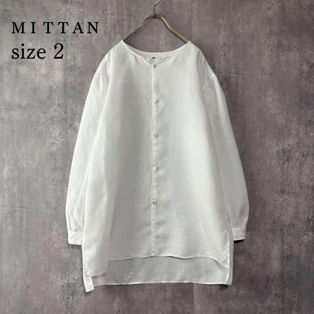 MITTAN ミタン 大麻ワイドシャツ SH-98 白 2 ユニセックス　ヘンプ