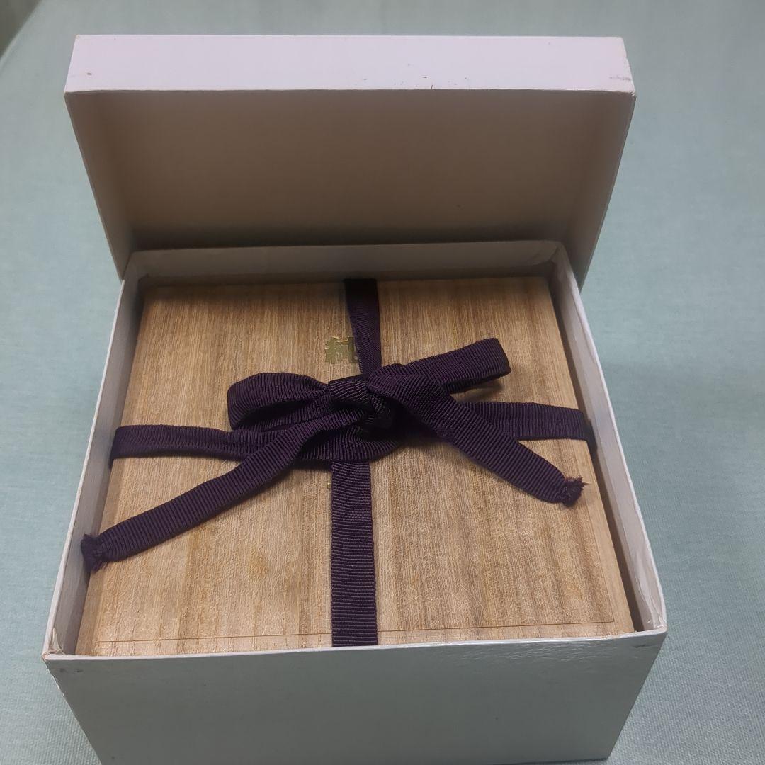 純銀盃【山崎商店謹製】金装飾付き 木箱付き　169g　記念品　刻印あり