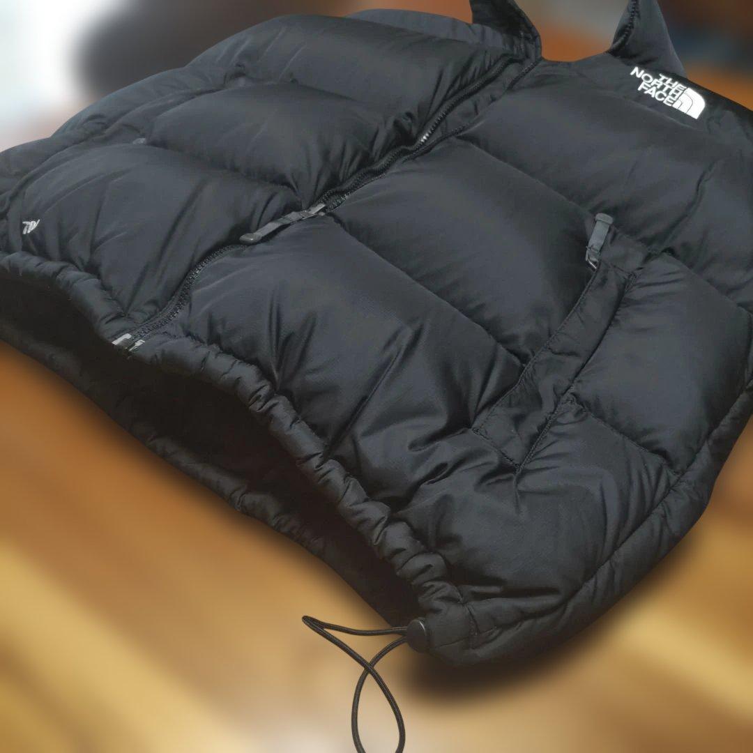 THE NORTH FACE ブラック ダウンベスト XLヌプシ700暖か