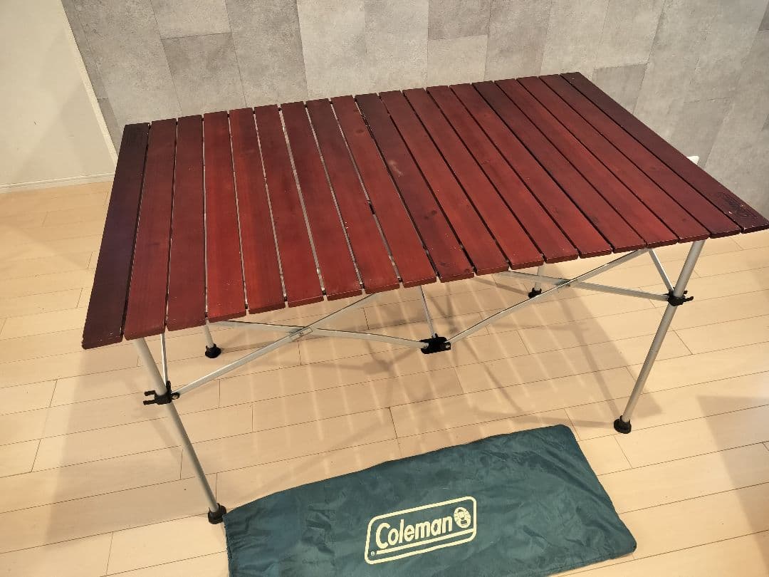 【廃盤】Coleman ウッドロール 2ステージ テーブル 折りたたみコンパクト