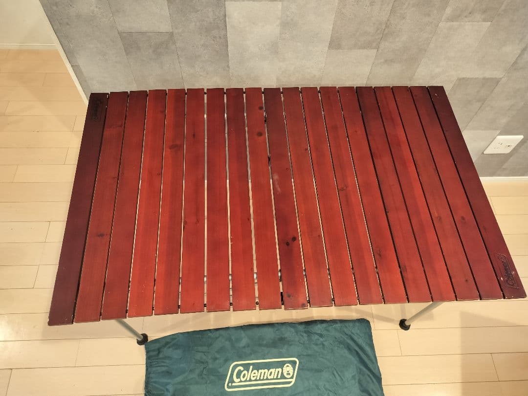 【廃盤】Coleman ウッドロール 2ステージ テーブル 折りたたみコンパクト