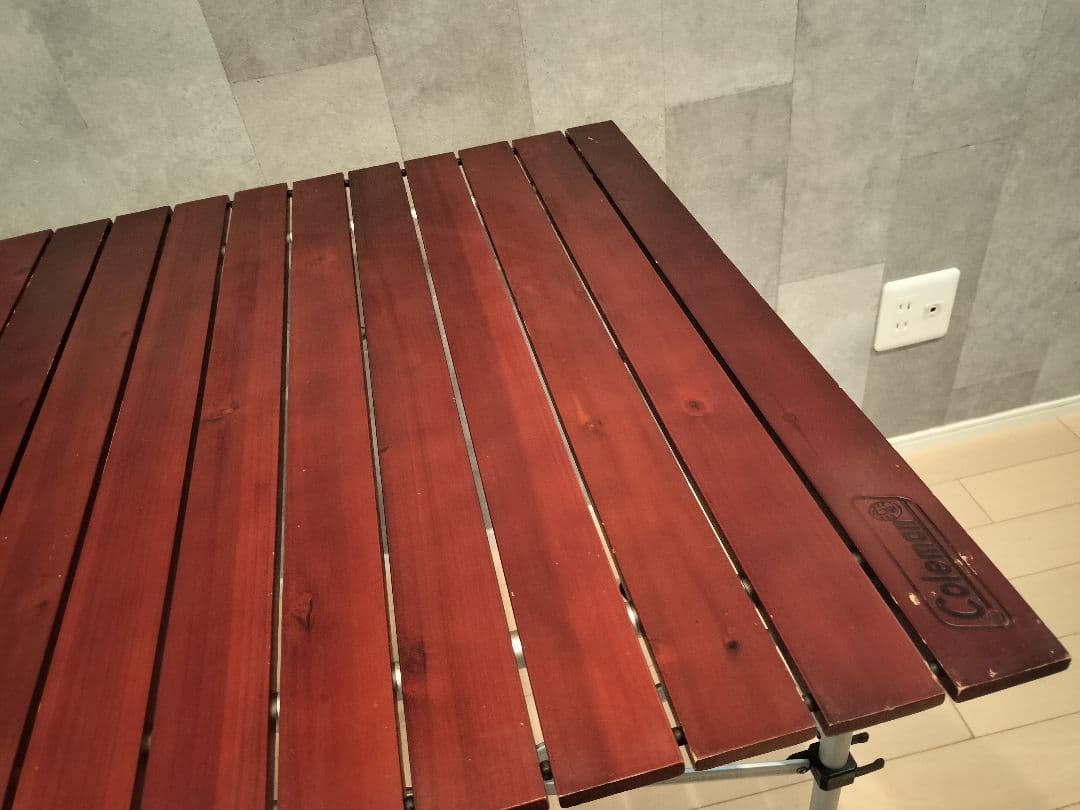 【廃盤】Coleman ウッドロール 2ステージ テーブル 折りたたみコンパクト