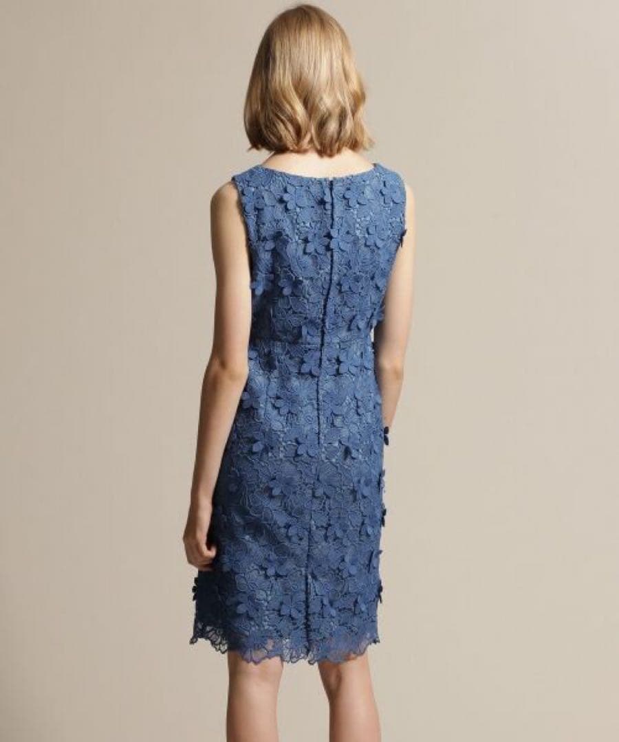 【美品】グレースコンチネンタル フラワーレースタイトワンピースピンク 36