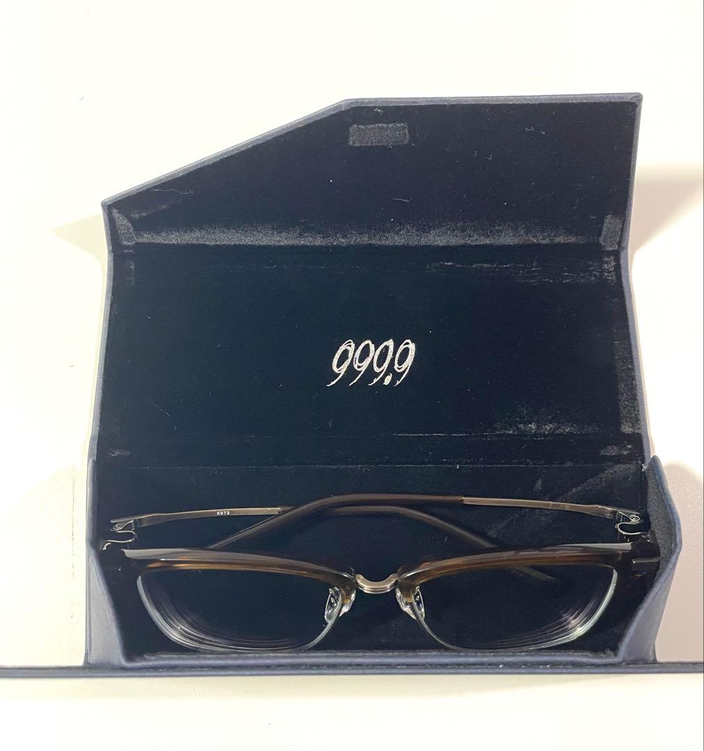 999.9 ブラウンフレーム メガネ(度あり)