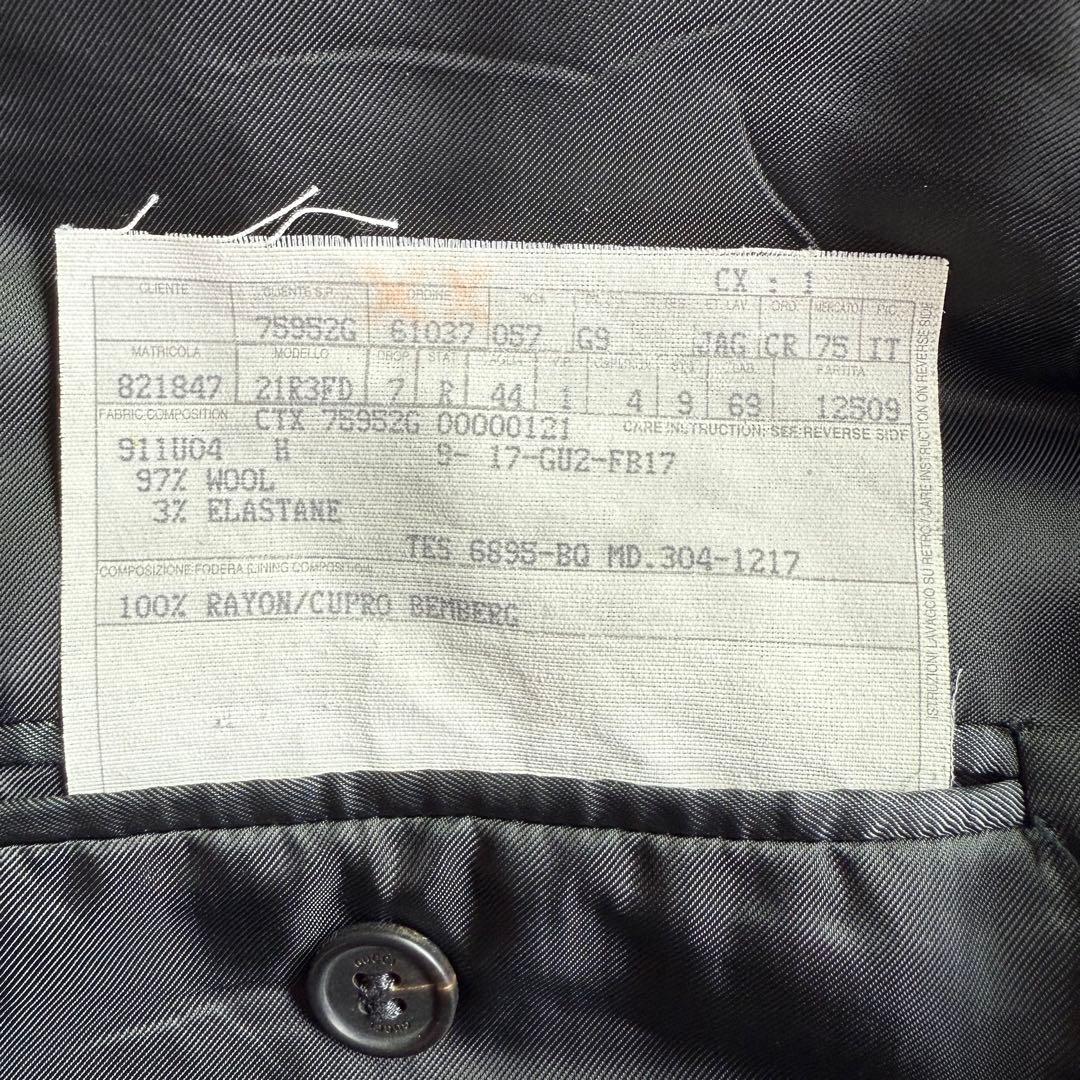 【トムフォード期】グッチ テーラードジャケット ブラック L 段返り