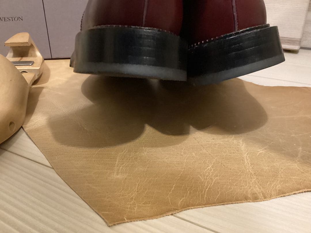 美品jm weston フルブローグ　バーガンディ　サイズ5.5D