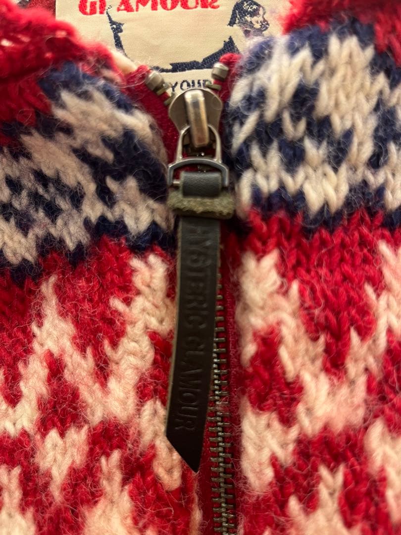 HYSTERIC GLAMOUR フーディ　カウチンベスト　アップルパンダ