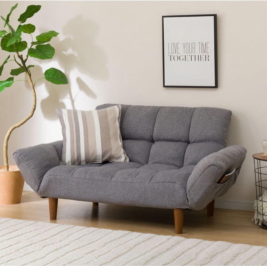 [送料込み]NITORI ニトリ　コンパクトソファ(ポケットO GY)