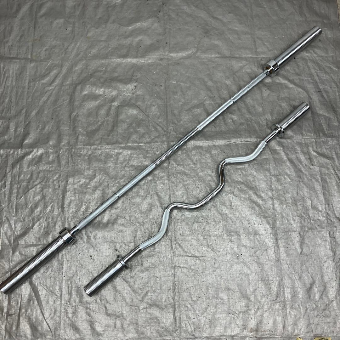 ★北海道送無★オリンピックバーベルセット★180cm 50mm 120cm EZ