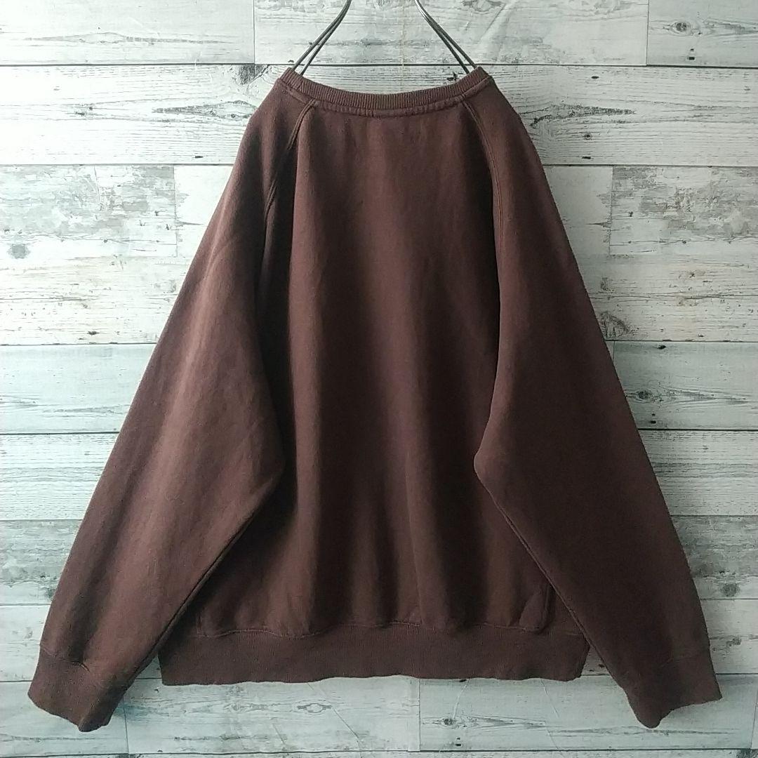 希少サイズ☆ナイキ 刺繍 センターロゴ アーチロゴ スウェット XL ブラウン