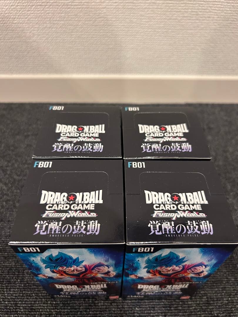 ドラゴンボールカード　フュージョンワールド　覚醒の鼓動　テープ付き　4BOX