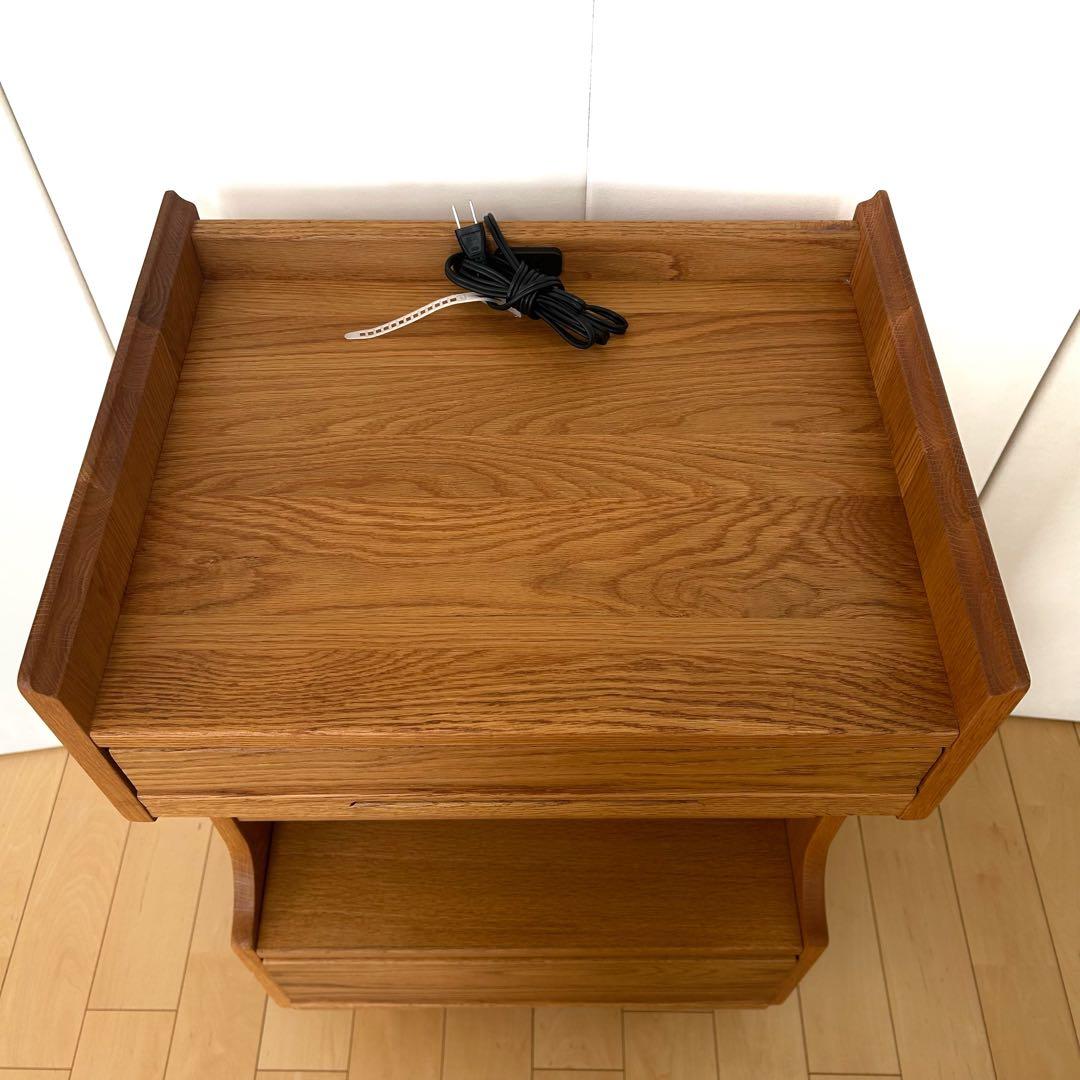 起立木工　廃盤　ノーラ　レンジ台　キッチンカウンター　ナラ材　コンセント付PSE