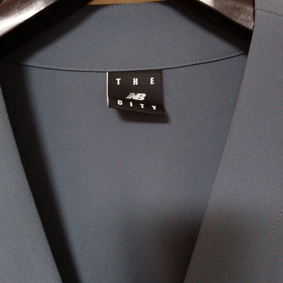 ニューバランス セットアップ　ノーカラージャケット&パンツ グレー