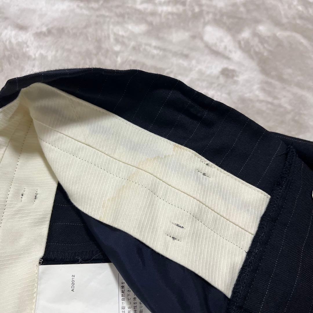 ジュンヤワタナベ コムデギャルソン ウール　ストライプ　変形　ショートパンツ