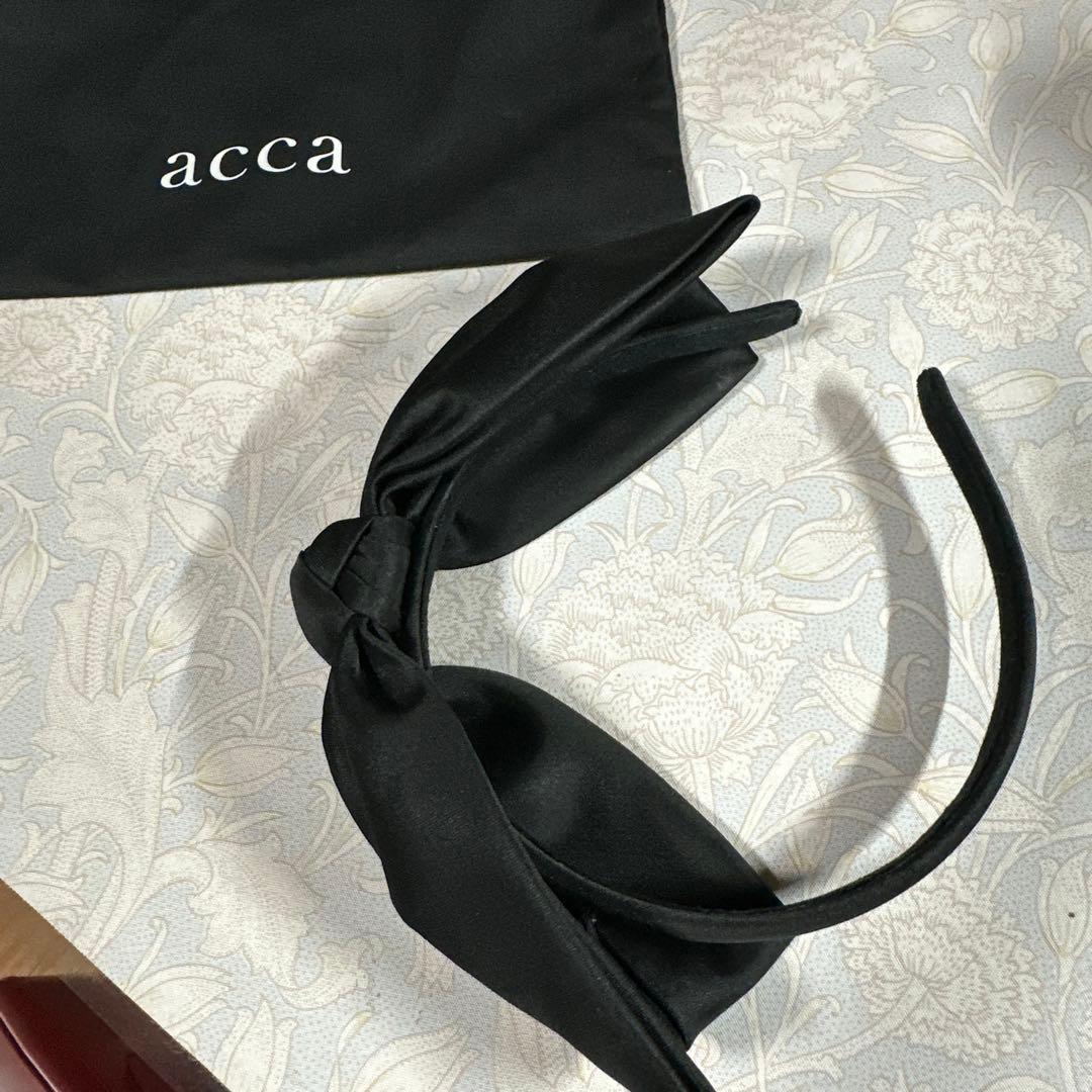 acca ブラックリボンカチューシャ 専用袋付き