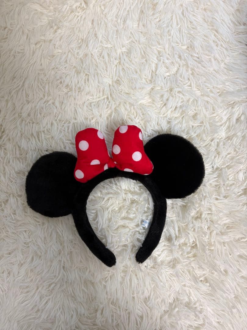 ミニーマウスマフラーキャップ、カチューシャ