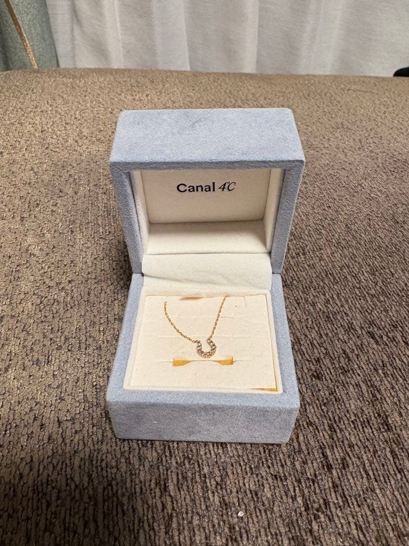 Canal 4℃ダイヤネックレス 馬蹄型