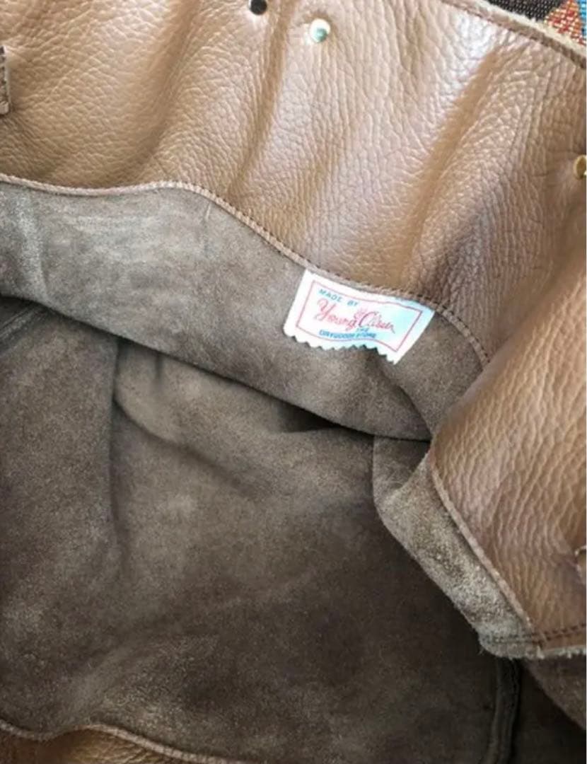 YOUNG&OLSEN ヤングアンドオルセン　別注エンボスレザートート