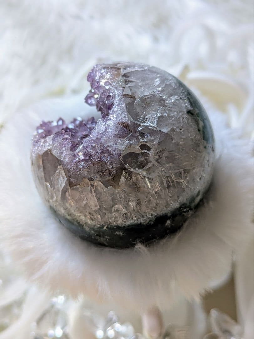 ♡ハイグレードスフィア　アメジスト　スフィア♡　笑口 オールカット
