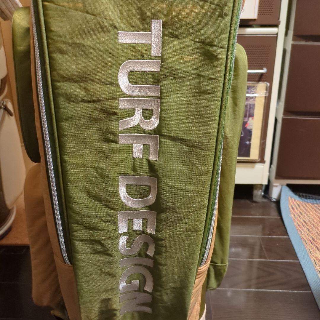 TURF DESIGN キャディバッグ グリーン/ベージュ